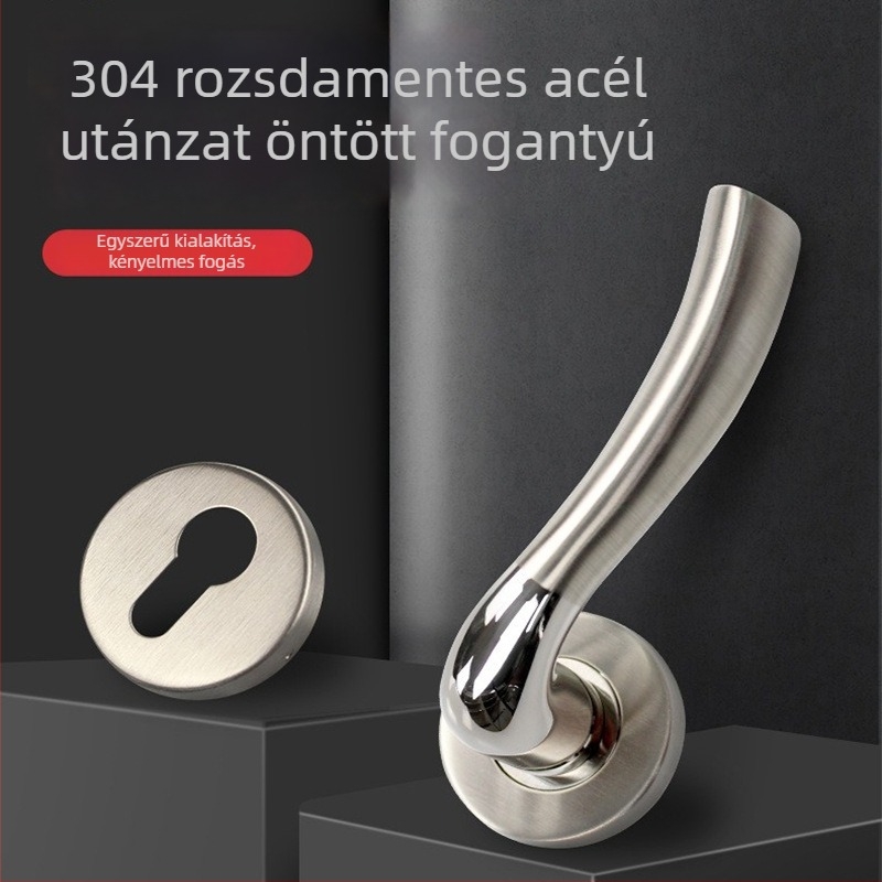 Rozsdamentes acél ajtókilincs osztott záras belső ajtókhoz — modern egyszerű stílus, modell RST-06/08/10/12A/20