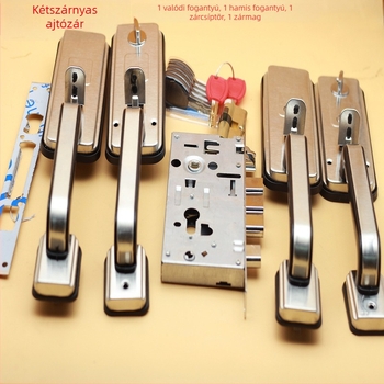 Nyomógombos ajtózár kilincs rozsdamentes acélból, modell 814