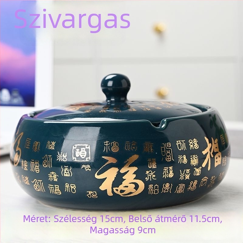 Kerámia hamutartó fedéllel, gravírozott, standard modell, Kuncheng