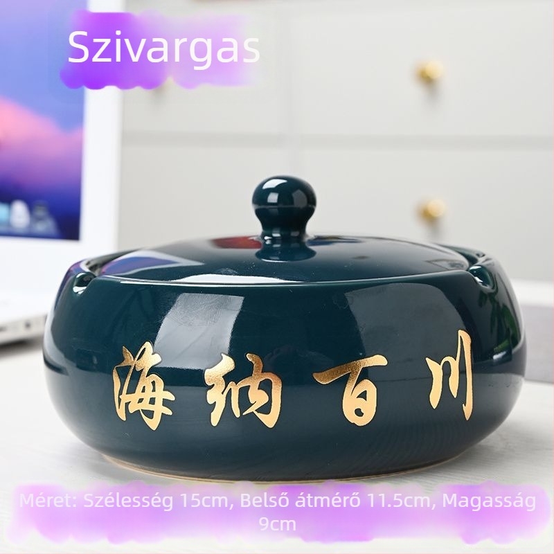 Kerámia hamutartó fedéllel, gravírozott, standard modell, Kuncheng