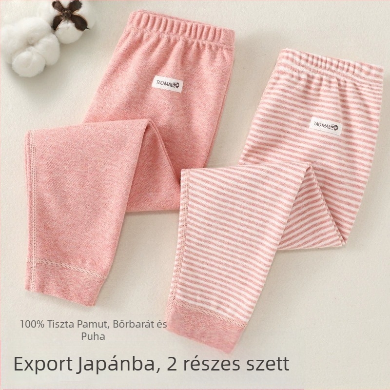 Gyerekeknek szóló pamut őszi melegítőnadrág fiúk számára, közepes–nagy méret, 100% pamut