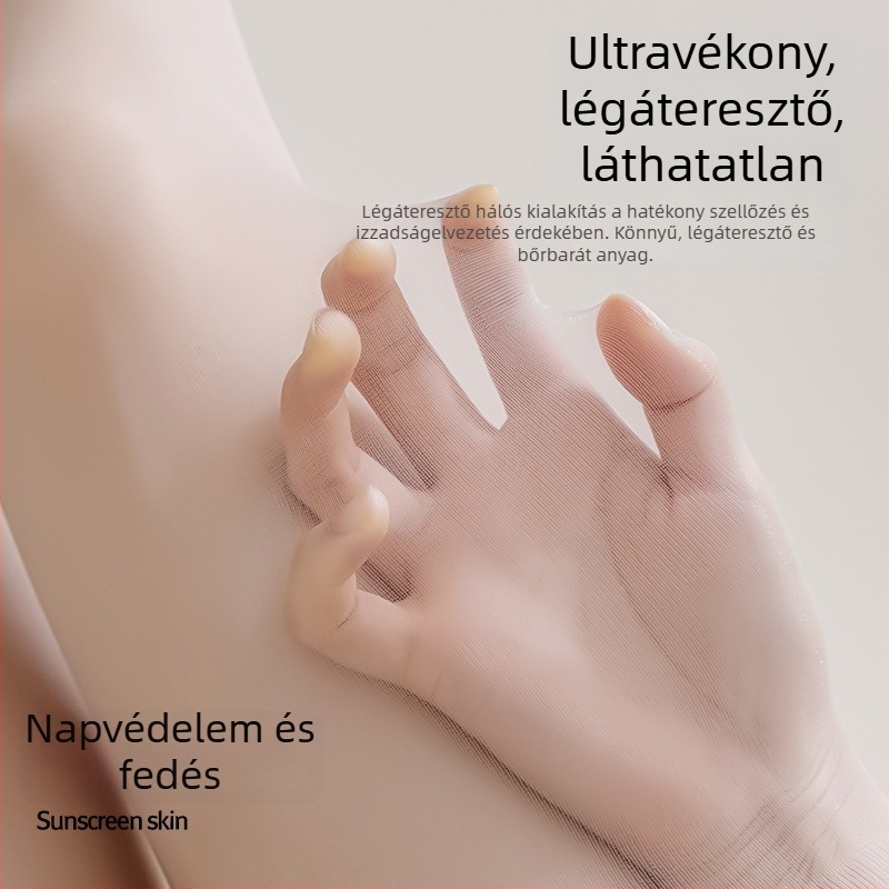 Női lábfej nélküli ultra vékony harisnyanadrág nyárra, testszínű, nylon 10D