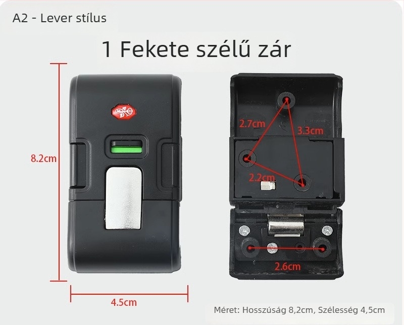 Mechanikus bőröndzár, műanyag kivitel, modell XLXSK, szabványos poggyászhoz