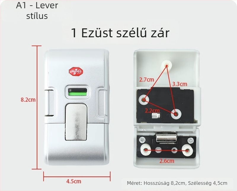 Mechanikus bőröndzár, műanyag kivitel, modell XLXSK, szabványos poggyászhoz