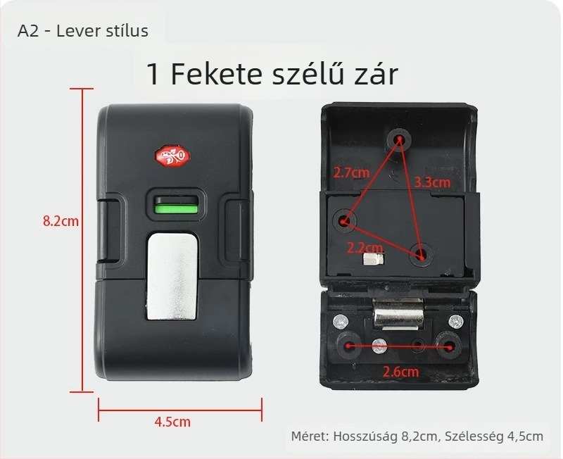 Mechanikus bőröndzár, műanyag kivitel, modell XLXSK, szabványos poggyászhoz