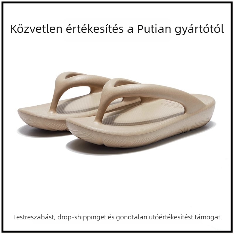 Férfi strandpapucs EVA felsőrésszel, EVA belsővel és EVA talppal; talp vastagsága 0–3 cm; lapos sarok