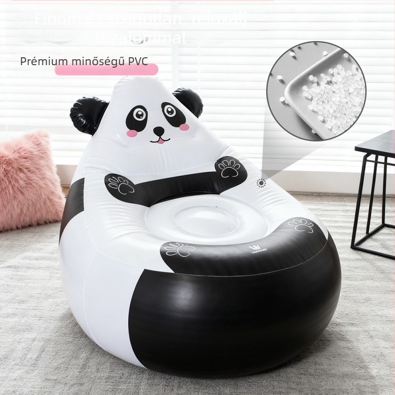Felfújható kanapé, könnyen hordozható, PVC plüss bevonattal, gyerekeknek, Ktsf modell