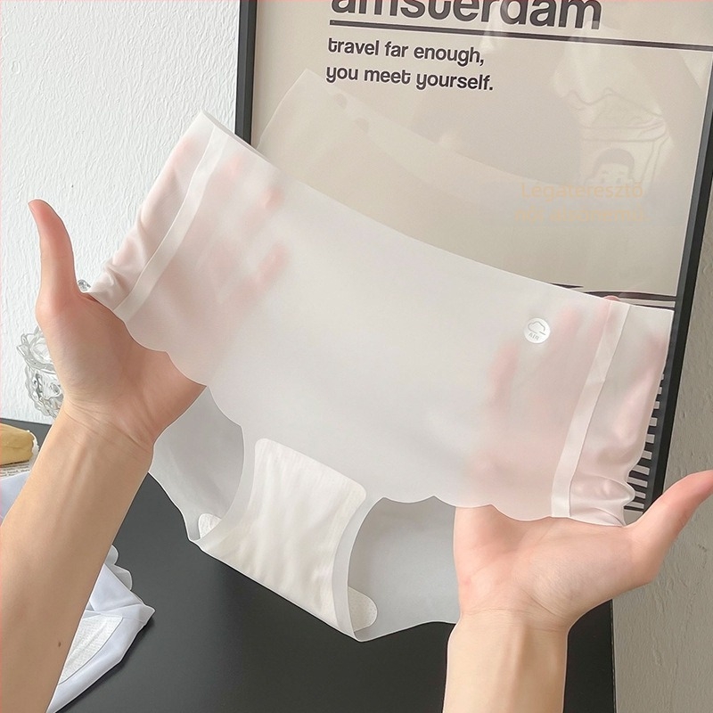 Női Ice Silk alsónemű, pamut bélésű – légáteresztő, gyorsan száradó, 3D popsiforma