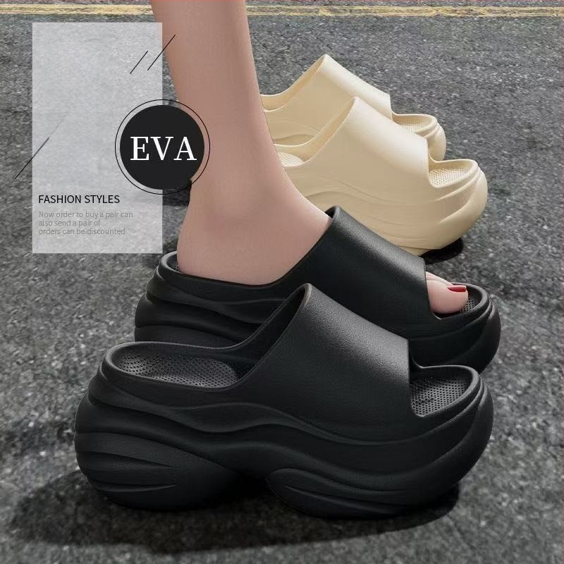 Női EVA papucs, Slip-On, 7 cm vastag talp, EVA felső/belső/talp, beltéri házipapucs, nyár 2025