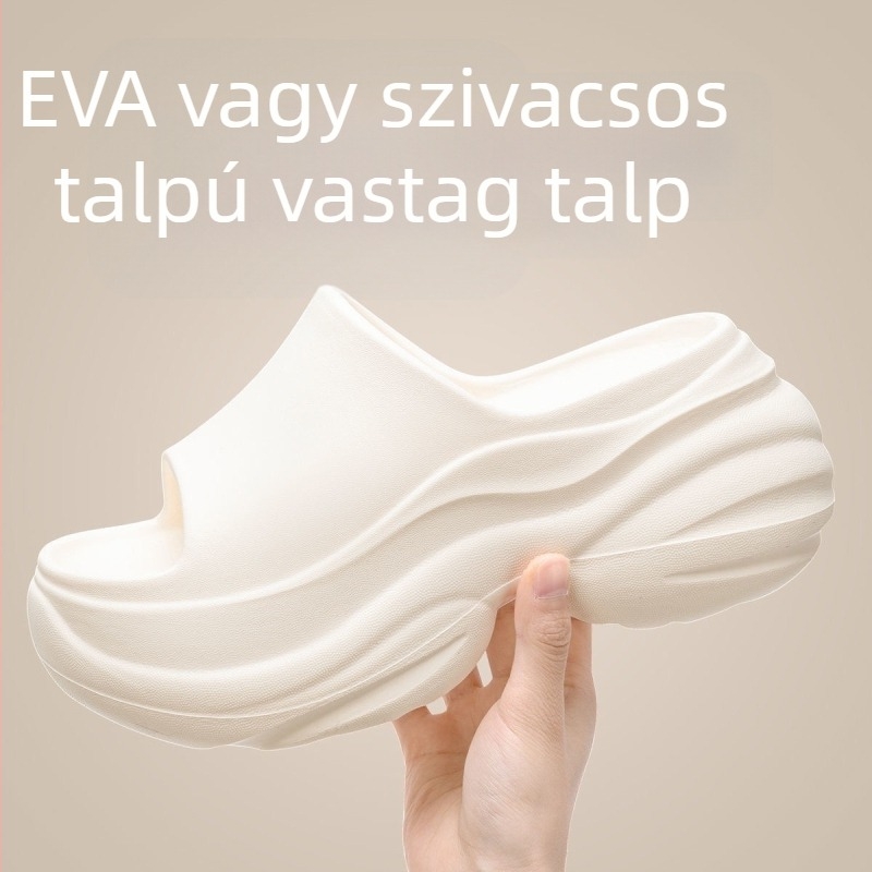 Női EVA papucs, Slip-On, 7 cm vastag talp, EVA felső/belső/talp, beltéri házipapucs, nyár 2025