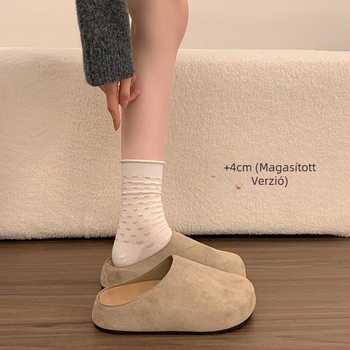 Női slip-on cipő vastag talppal, felsőrész ultrafiber, kerek orr, gumitalp