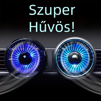Autóvillamos ventilátor 12V/24V, modell F101, 5W, ABS + nyomtatott áramkör