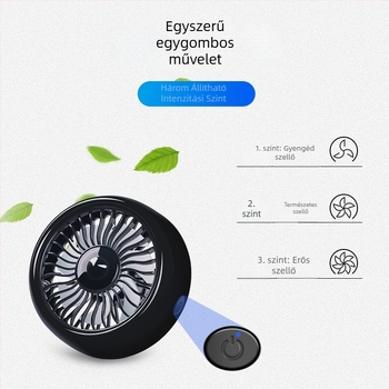 Autóvillamos ventilátor 12V/24V, modell F101, 5W, ABS + nyomtatott áramkör