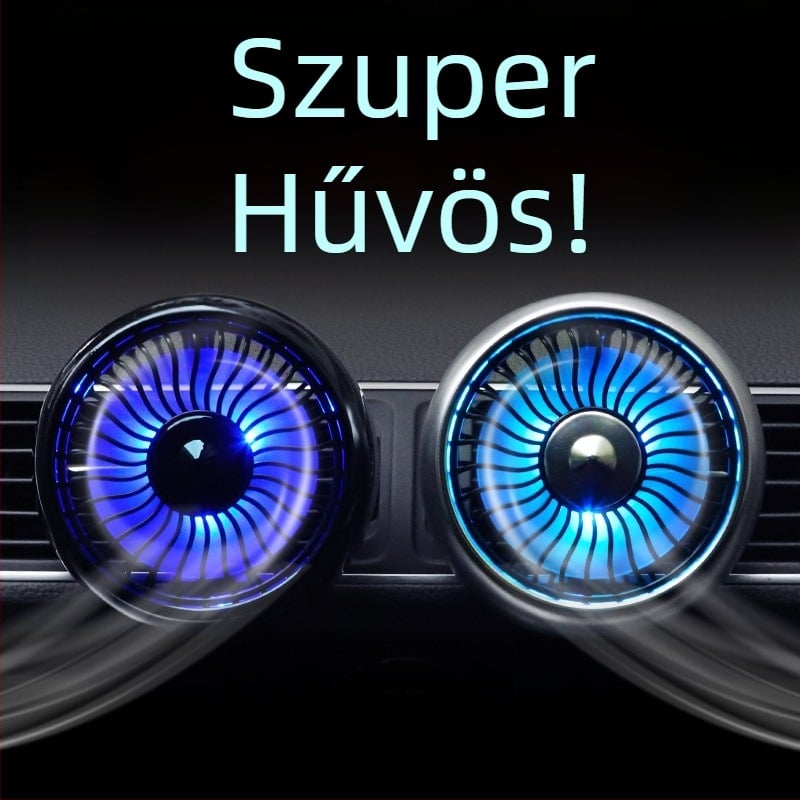 Autóvillamos ventilátor 12V/24V, modell F101, 5W, ABS + nyomtatott áramkör