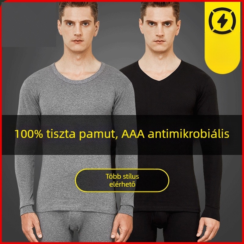 Uniszex pamut termoszett, kerek nyakú, vastag anyag 201-250 g/m2, hosszú ujjú felső és nadrág