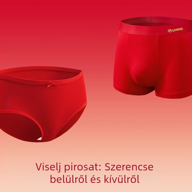 Langsha piros téli termikus készlet az 2026-os ló évére, vast Derong poliészter, uniszex felső és nadrág ősz-télre