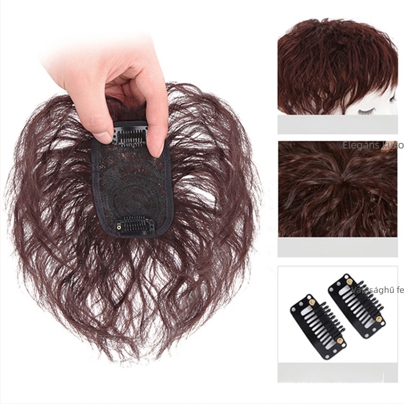 Wig topper BF03 — 3D frufrok, rövid göndör haj, bolyhos felső rész, hőálló szálak