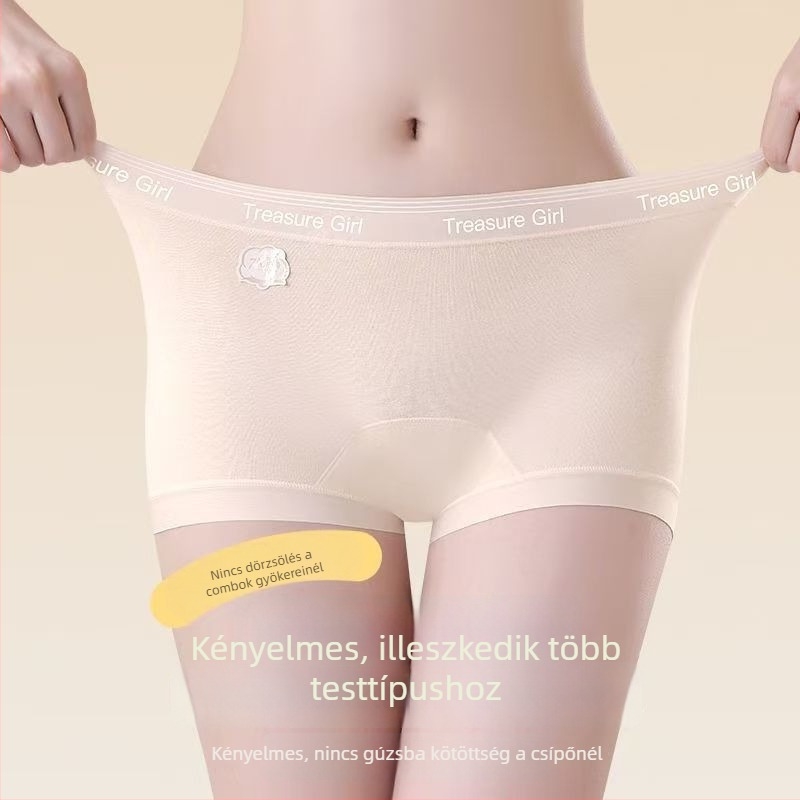 Női pamut boxeralsó középmagas derekú, antibakteriális, szöveges mintázat, 95–100% pamut, ágyék alatti bélés 100% pamut