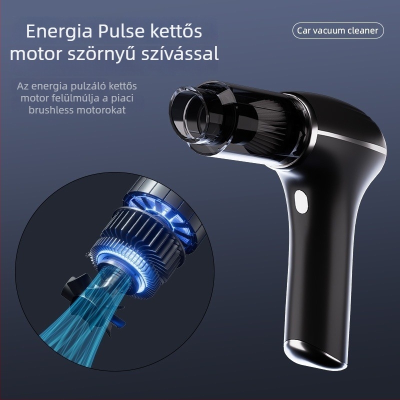 Kábel nélküli porszívó, 20000 Pa szívóerő, 12 V, 100 W, újratölthető