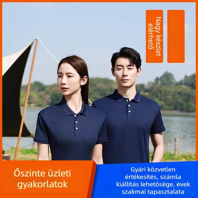 Férfi polo rövid ujjú, gyorsan száradó, légáteresztő, hímzett logóval, ideális csapatuniformához