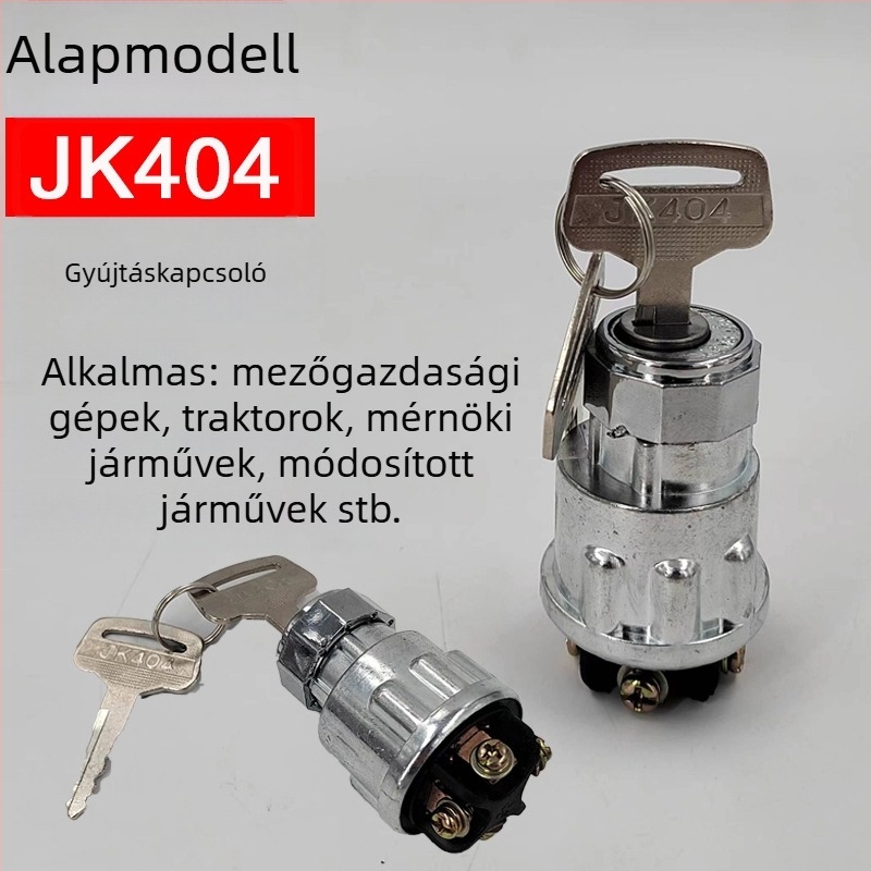 Traktorokhoz, utánfutókhoz és mezőgazdasági járművekhez tervezett gyújtáskapcsoló kulcsos indítással és záró gombbal - Márka 423, Teljesítmény 25