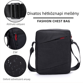 Férfi válltáska – Oxford anyag, Vízálló, 10 hüvelykes laptop kompatibilis, Márka Mika Nu, Crossbody kivitel