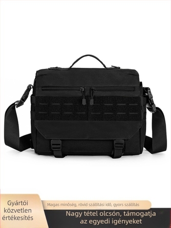 Férfi keresztpántos válltáska utazáshoz, nejlon, bővíthető, laptop-kompatibilis