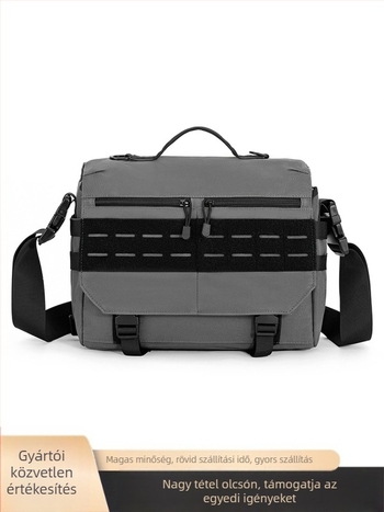 Férfi keresztpántos válltáska utazáshoz, nejlon, bővíthető, laptop-kompatibilis