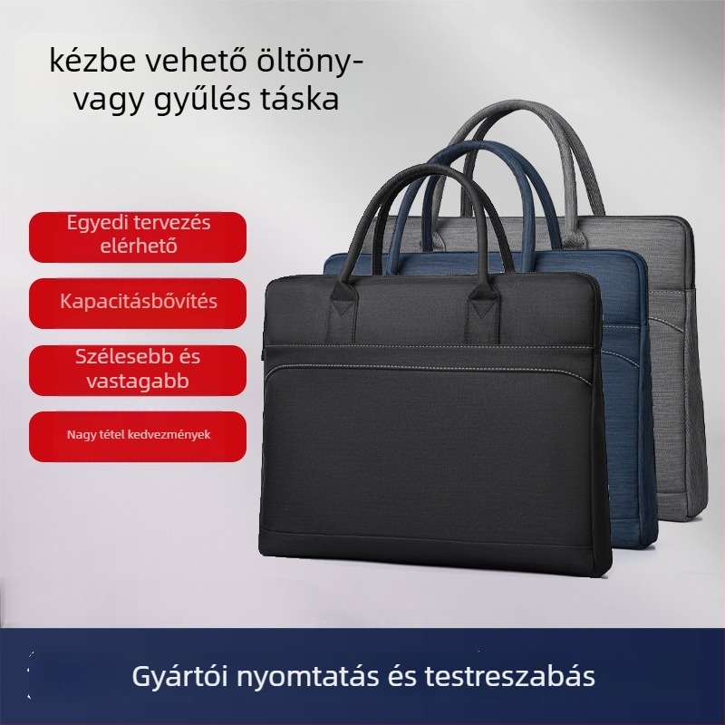 Üzleti irattartó, kétrétegű dizájn, kopásálló Oxford anyag, poliészter bélés, uniszex