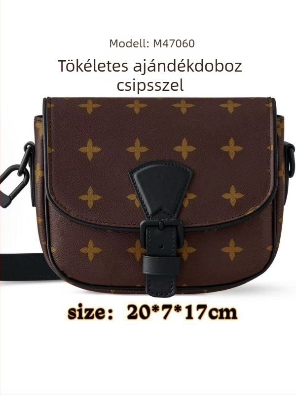 Férfiaknak Crossbody oldaltáska – Koreai minimalist stílus, PU bőr, nagy kapacitás bővítési funkcióval
