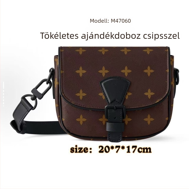 Férfiaknak Crossbody oldaltáska – Koreai minimalist stílus, PU bőr, nagy kapacitás bővítési funkcióval