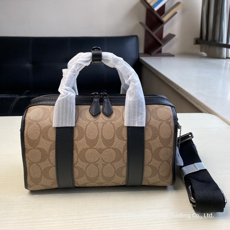 Férfi utazó clutch táska marhabőrből, betűs minta, kompatibilis 8 hüvelykes laptophoz, bélés poliészter-pamut
