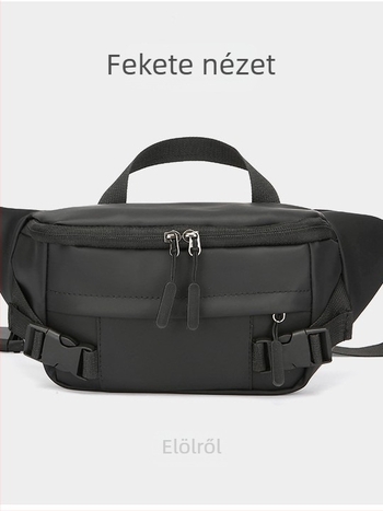Férfi deréktáska, utcai stílus, membrán anyag, légző, ultrakönnyű, kopásálló, poliészter bélés