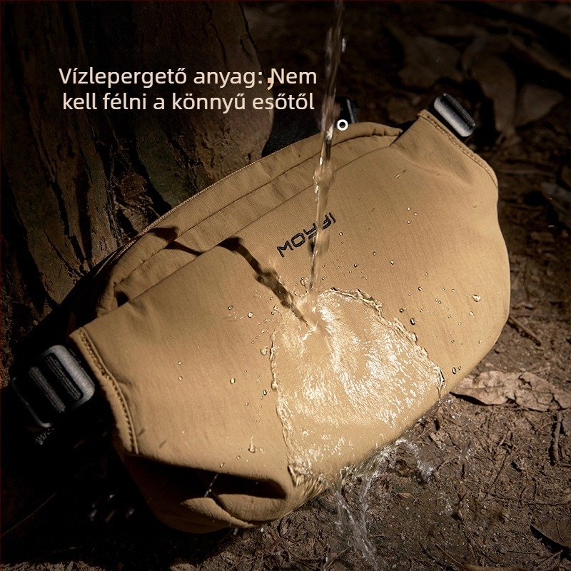 Férfi keresztpántos táska logóval, sportos kis váll- és mellkas táska PVC