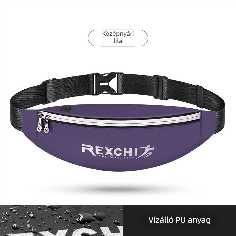Rexchi sport övtáska PU anyagból, uniszex, több rekesz, vízálló, keresztpántos futáshoz