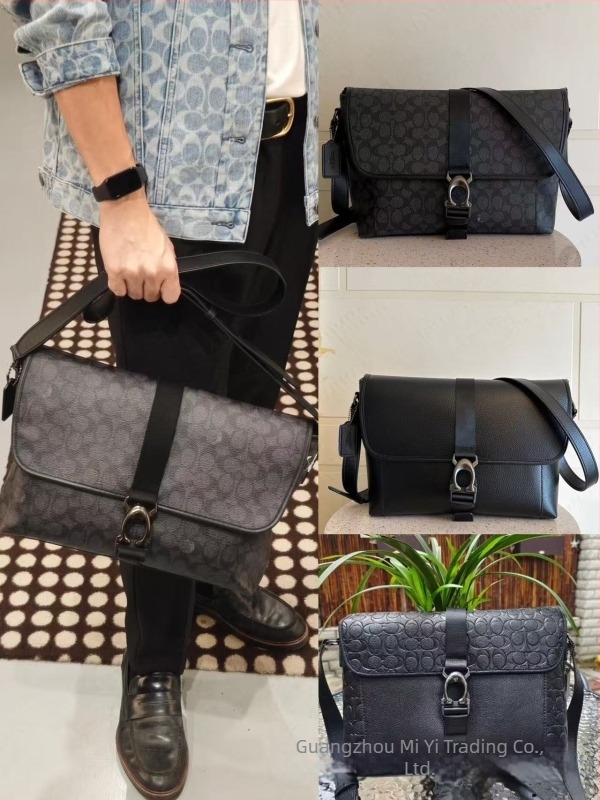 Férfi crossbody táska - városi minimalist stílus, valódi bőr, vízálló és lopás elleni védelem, nagy kapacitás
