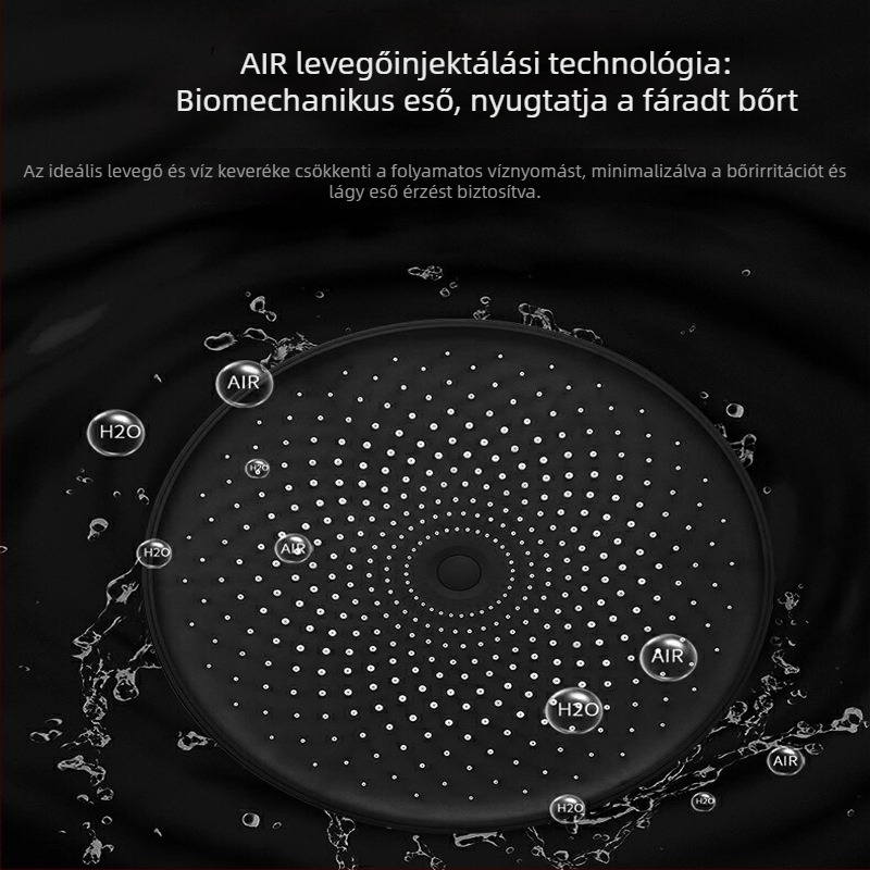 Diphen kézi zuhanyfej eső, masszázs és permet funkciókkal; ABS test, falra szerelés, modell Button Gypsophila handheld