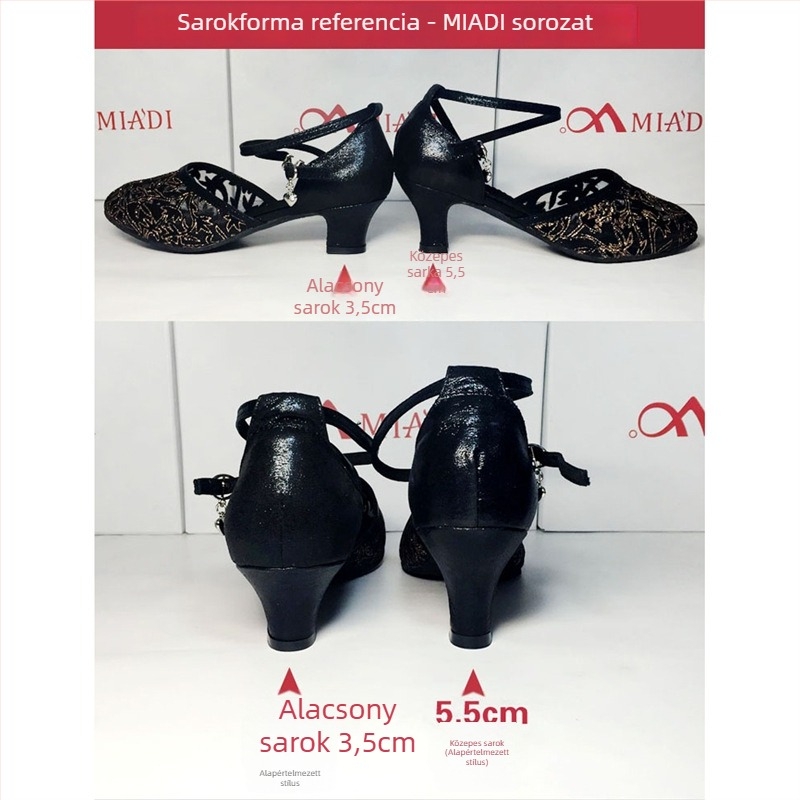 Lanxuan női latin tánc cipő, magas sarkú, puha talpú, társastánc cipő