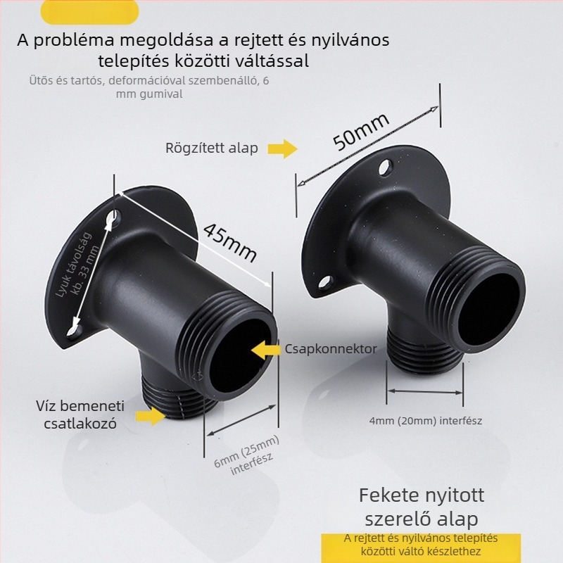Zuhany konverter QT126, rézből, elektroplatírozott felület, spirálos telepítés