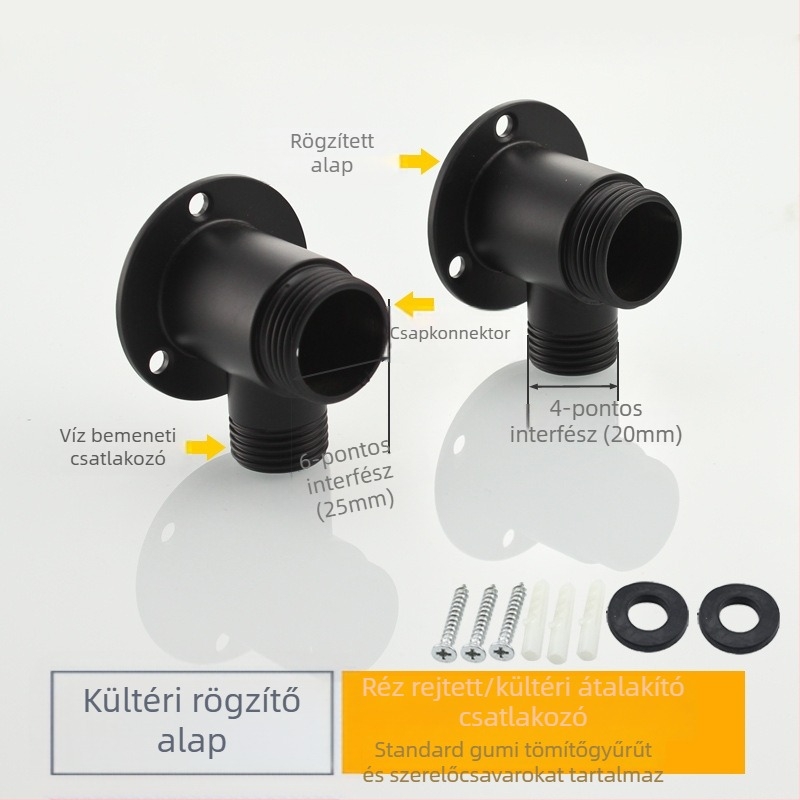 Zuhany konverter QT126, rézből, elektroplatírozott felület, spirálos telepítés