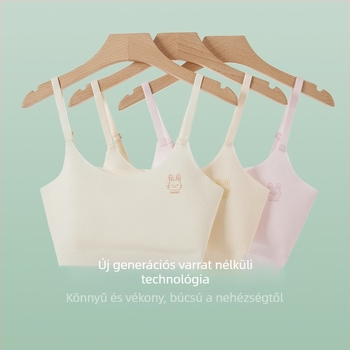 9–13 éveseknek szóló mellény-stílusú fehérnemű, nylon anyag, belső spandex 30–50%, ultra vékony formázott kosár pamut béléssel, állítható vállpántok