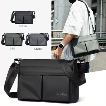 Férfi crossbody táska nylonból, vízálló, utcai stílus, mindennapi használatra, 10 hüvelykes laptophoz