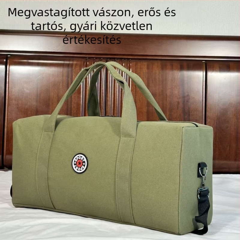 Kültéri vászon tároló táska, nagy kapacitású, hordozható utazótáska kempingfelszereléshez és otthoni használatra, uniszex