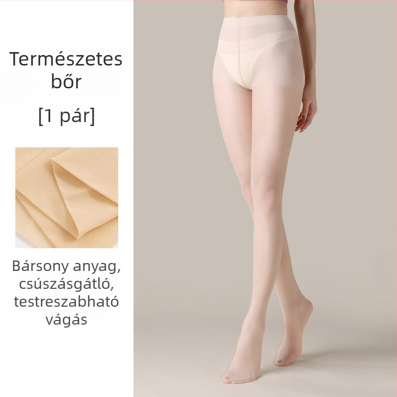 Női ultrakönnyű, áttetsző harisnyanadrág, fekete nude szín, bikini kivágású gusset, pillangó mintázat, szexi nylon harisnya