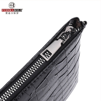 Férfi PU bőrű clutch táska, lopás elleni funkcióval, üzleti út stílushoz, poliszter bélés.
