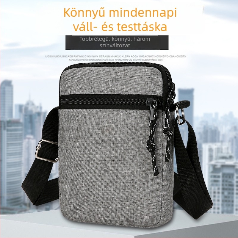 Férfi crossbody táska Oxford anyagból, nylon belsővel, utazási szabadidős stílus, 2025 tavasz.