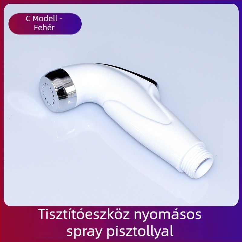 ABS elektroplattított vécépisztoly, hordozható kézi bidé, eső permet, modell FXQ-001, spirális csatlakozás, injekciós ömlesztés
