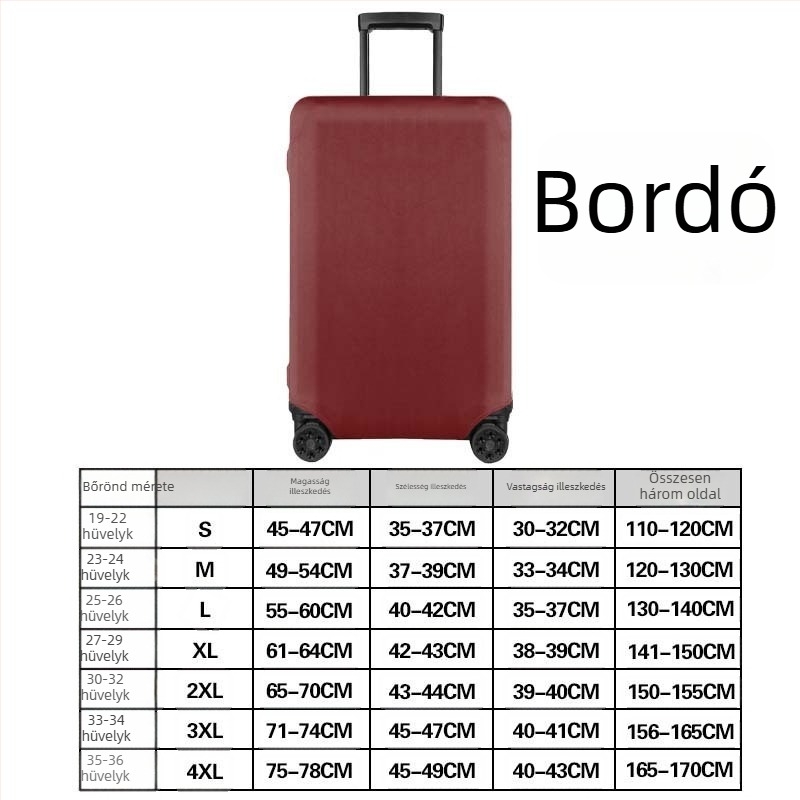 37 bőröndvédő burkolat – sport verzió, kopásálló és porálló, poliészter