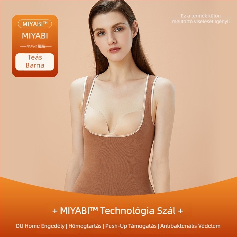 Női szoptatós termos mellény fleece béléssel, beépített melltartóval és mellpárnával, varrat nélküli, kapucnival, akril anyag