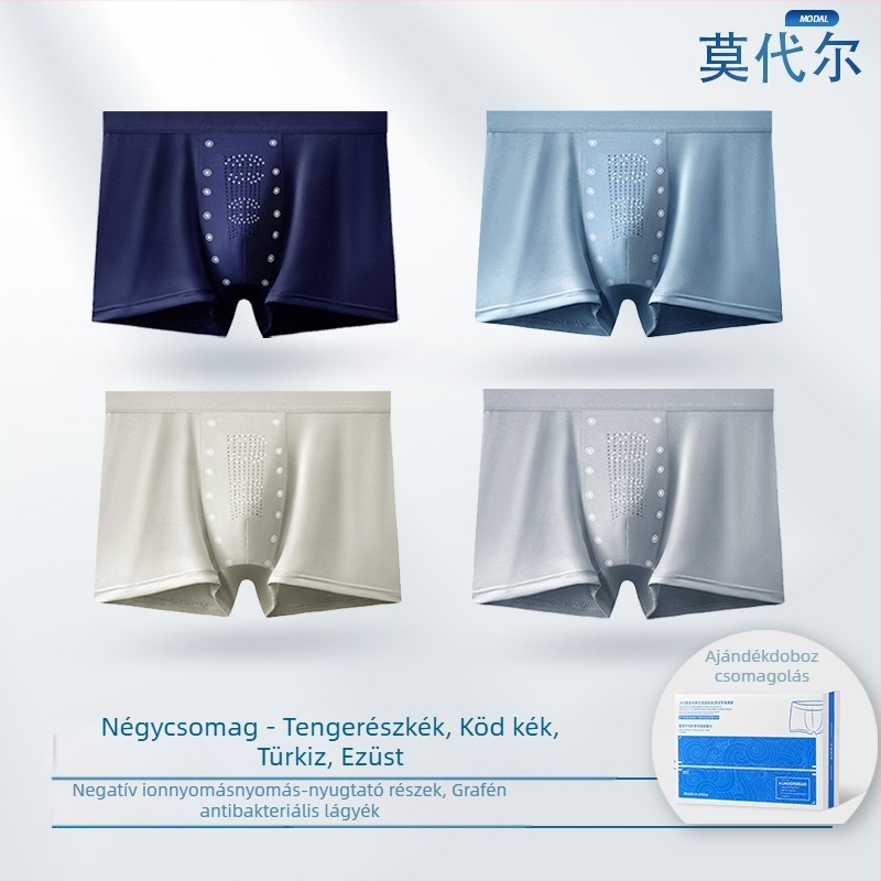Férfi MODAL boxeralsó – varrat nélküli, antibakteriális, középmagas derekú, MODAL bélés
